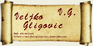 Veljko Gligović vizit kartica
